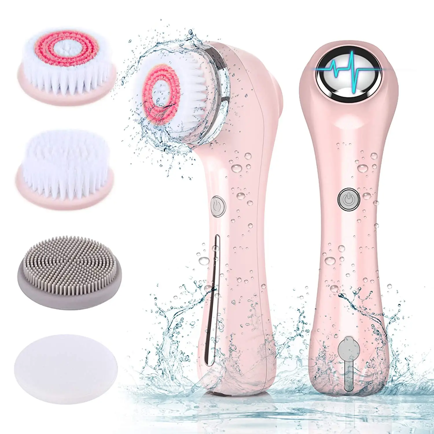

Face Cleansing Brush for Exfoliating Waterproof IPX7 3-in-1 EMS & ION Facial Massager Rechargeable Electric Spin Skin Tool