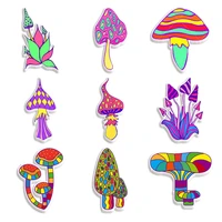 30pcslot cute mushroom pattern printed planar resins diy craft for home decoration accessories