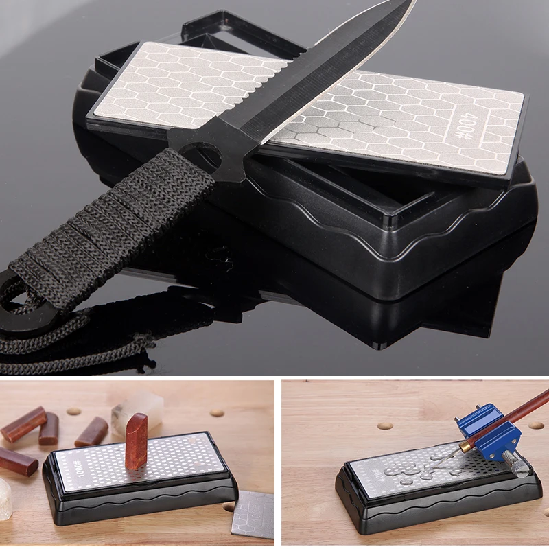 Diamond Whetstones Knife Sharpening Stone Ultra-thin Honeycomb Surface Whetstone Grindstone Cutter Tool Set | Дом и сад