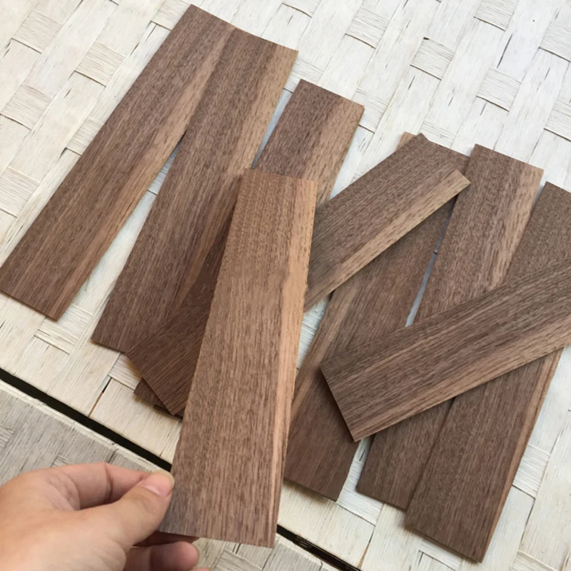 1 дюжина 12 шт. шпон из натурального черного ореха 2 мм толстый 5*24 см декоративная