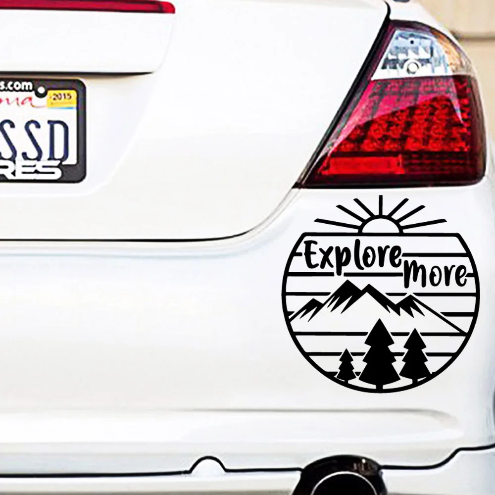 

Free shipping Explore And Adventure Car Accessories Exterior Die Cut Decal Bumper Sticker For Windows, Cars, Trucks, Laptops