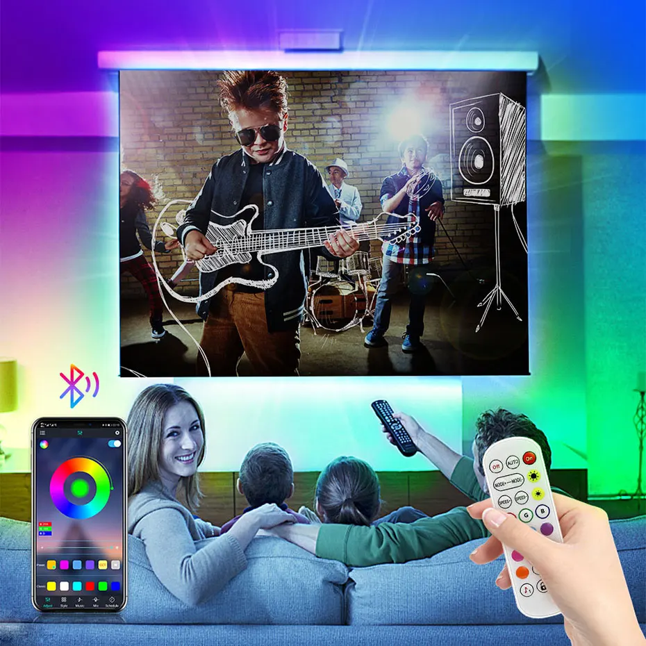 12 В светодиодный ленточный светильник Bluetooth Светодиодная лента RGB 5050