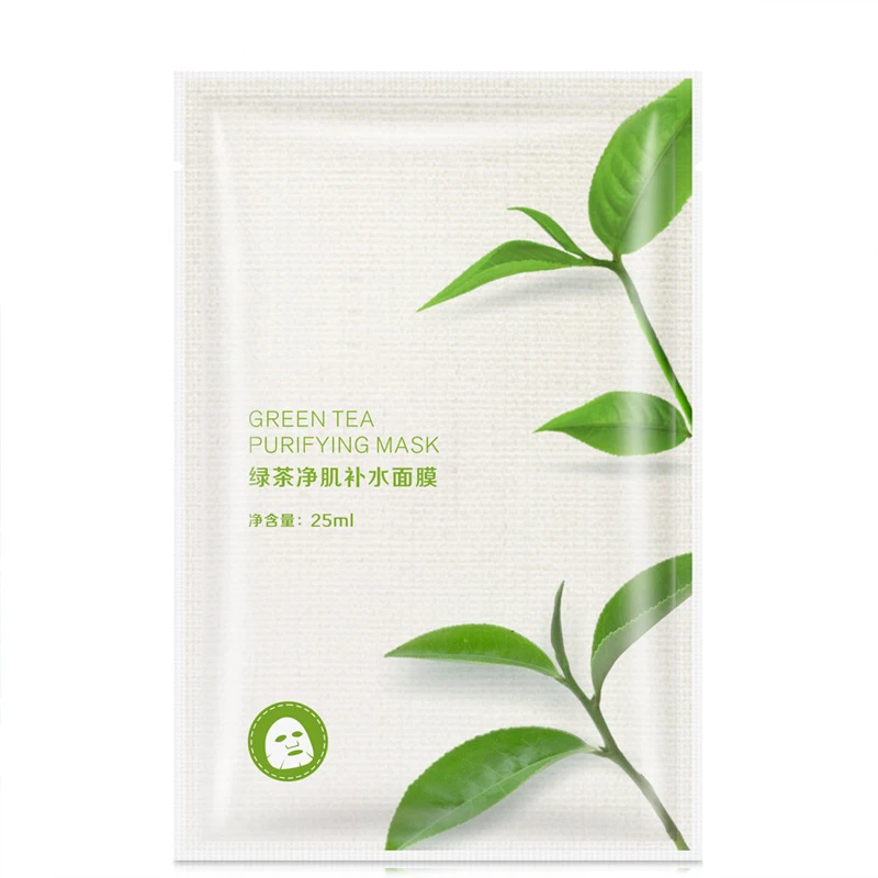 Green Tea PF79 уход за кожей шесть фруктов маска для лица масло ши мангостин черника гранат киви Фрукты алоэ лист маска для лица - Цвет: Green Tea