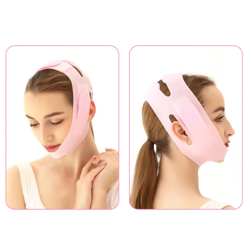 

Facial Slimming Strap Silicone Facial Cheek V Shape Lift Up Pain-Free Face Lifting Belt Double Chin Slimming Bandage Tool TSLM1