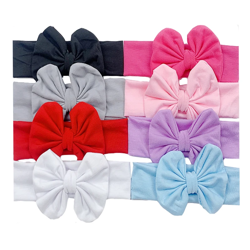 Children's Finger Toothbrush 3/5pcs/Lot New Cotton Elastic Newborn Baby Girls Solid Color Headband Bowknot Hair Band Children Infant Headband Accessories Silicone Anti-lost Chain Strap Adjustable 