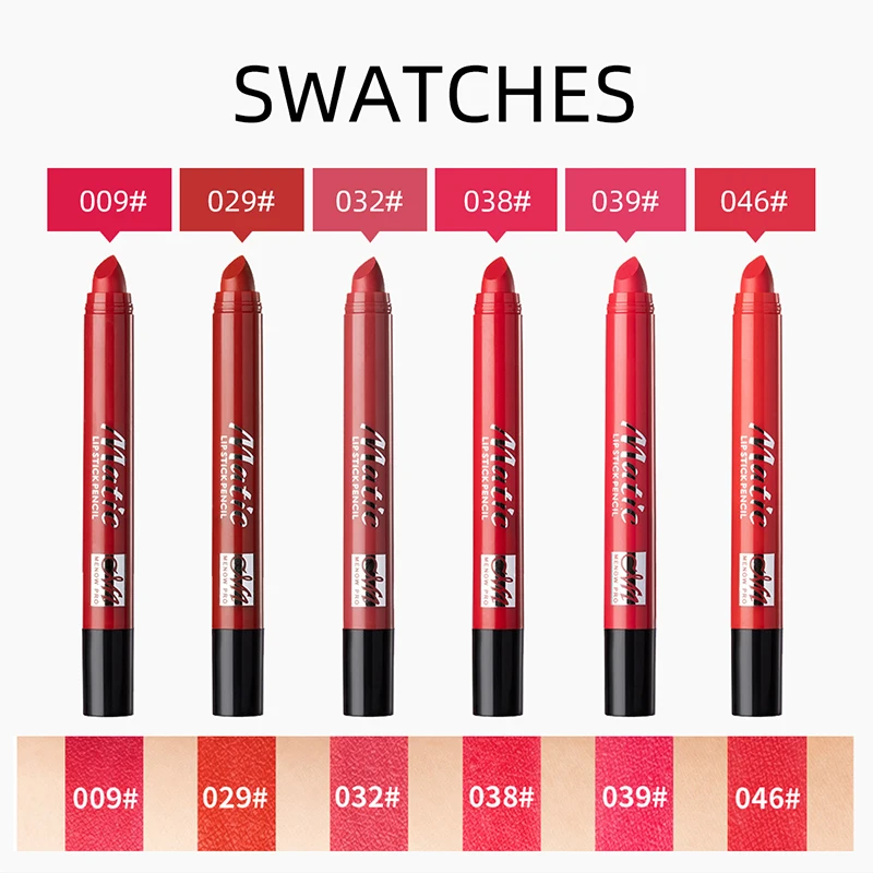 MENOW 6-color матовая тумана Kiss Proof вращающаяся губная помада ручка L549