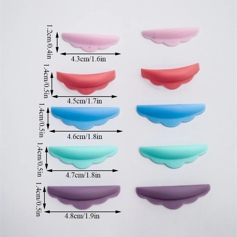 

5 Pairs Curler Perm Rods Makeup Tool 3D Eyelash Lifting Lash Lift Eyelash Tool Shields Pads Cosmetic Colorful Silicone Pads