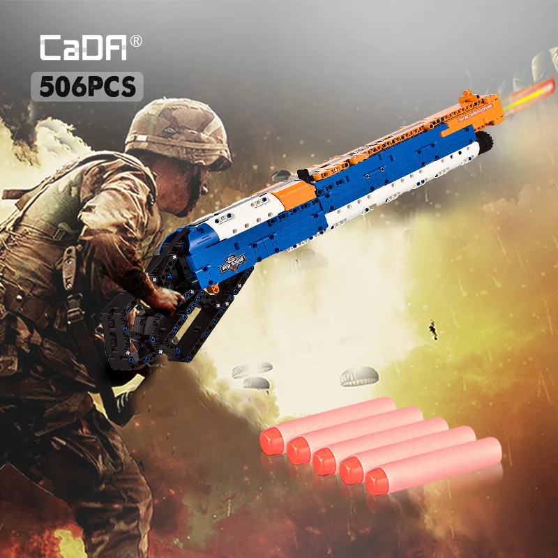 Строительные блоки Hipac модель ружья Винчестер M1887 игрушки для мальчиков подарки