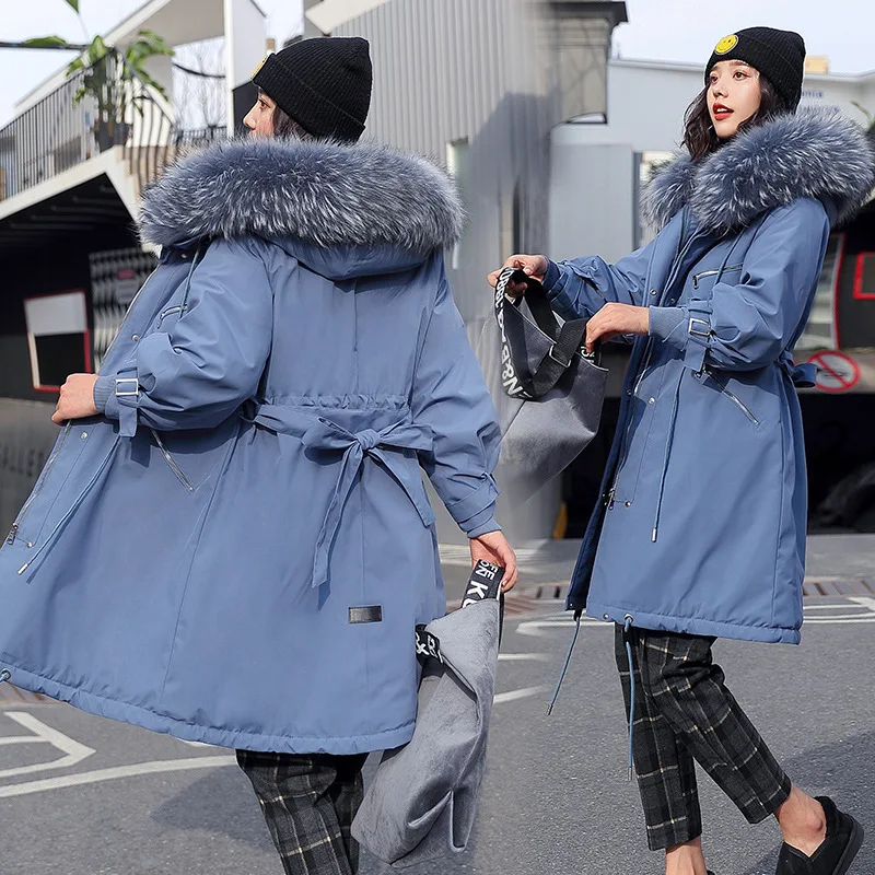 Women Winter Coat Jacket Seta Lead Cotton-padded Clothes Hat Cotton Parka Mujer Harajuku Camperas Casacos Manteau Femme Zzh006 |