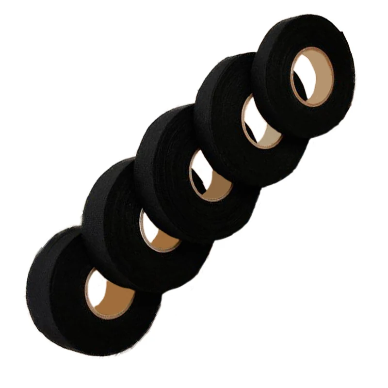 

1Pc 15M/20M Heat resistant Tape Looms Wiring Harness Cloth Fabric Tape Adhesive Cable Protection 16/19/25/32/38mm