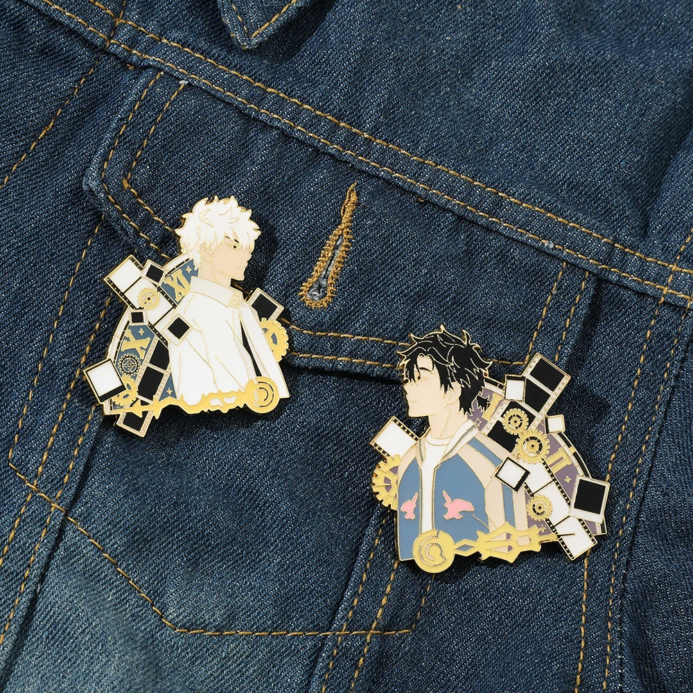 Аниме тайм агент брошь мультфильм металлический значок Косплей вечерние
