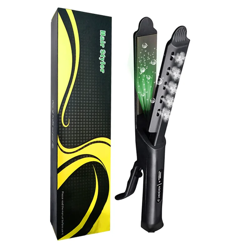 

Hair Straightener Steam Flat Iron Four-Gear Hair Straightening Tourmaline Ceramic Professional Hair Straightener Styling110-240V