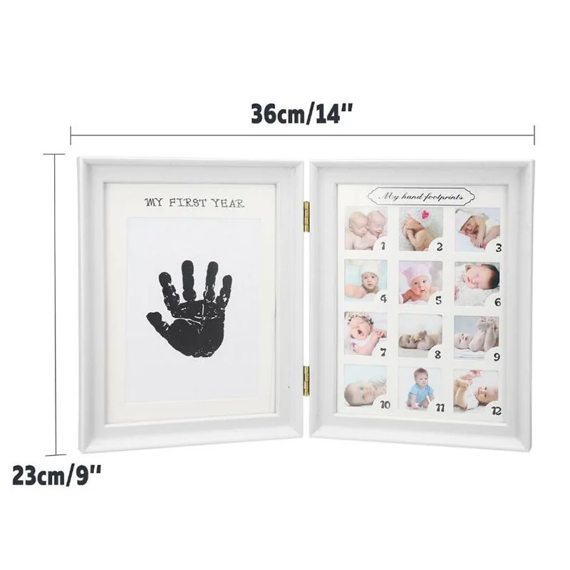 Милая детская фоторамка "сделай сам" отпечаток руки или след чернила отпечаток питции подарок на день рождения для ребенка настенные картины в рамках украшения для дома