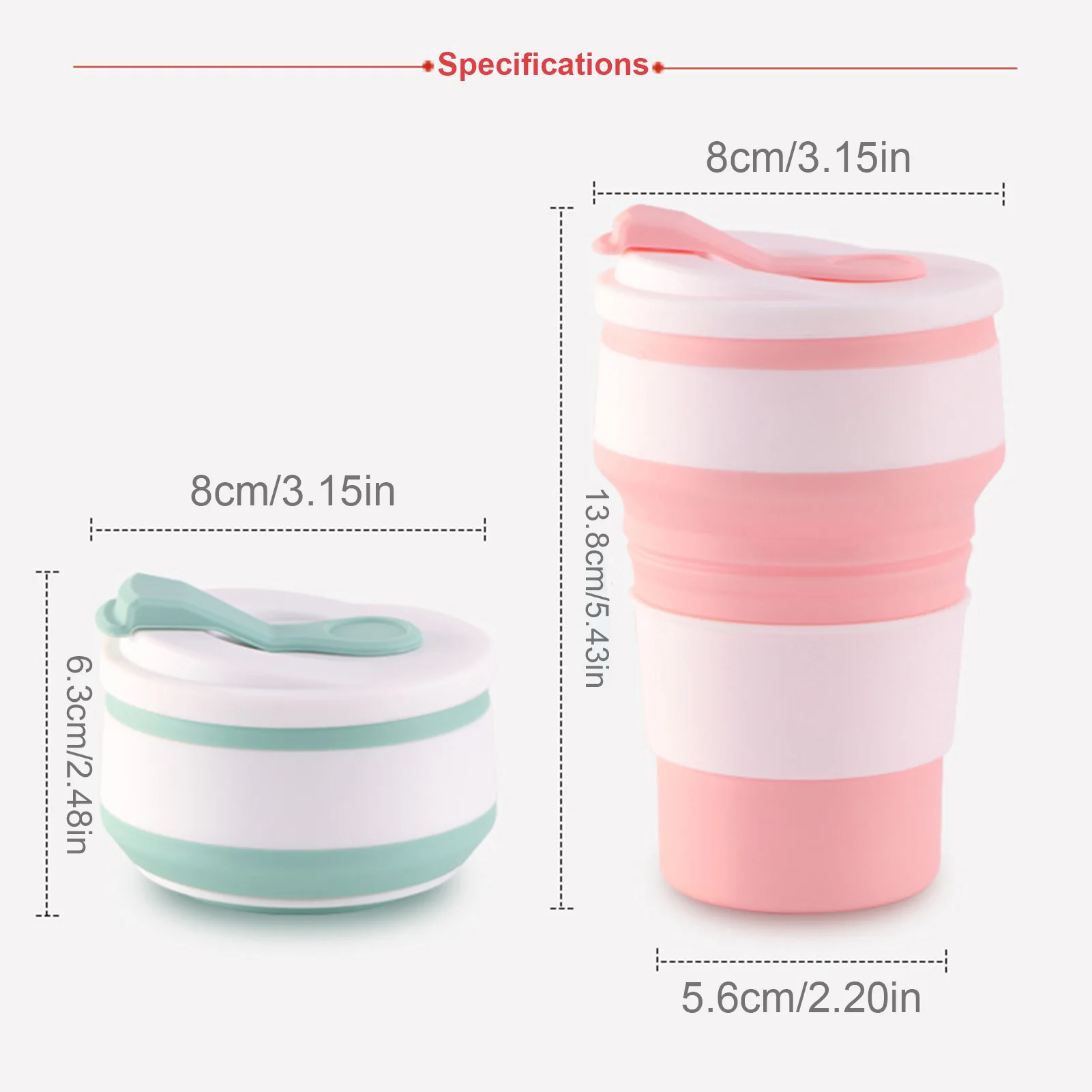 

Portable Silicone Telescopic Folding Cup Outdoor Coffee Cups Children Available Travel Collapsible Drinking Cup Sport Water Cup
