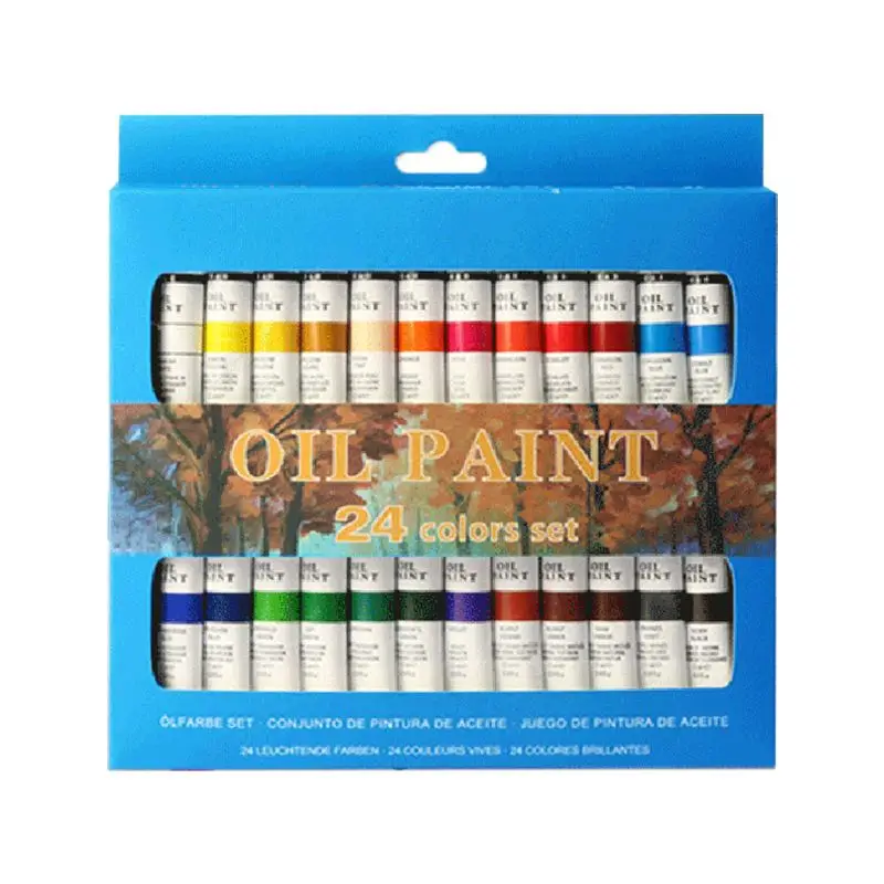 

24 Colors Professional Oil Painting Paint Drawing Pigment 12ml Tubes Set Artist