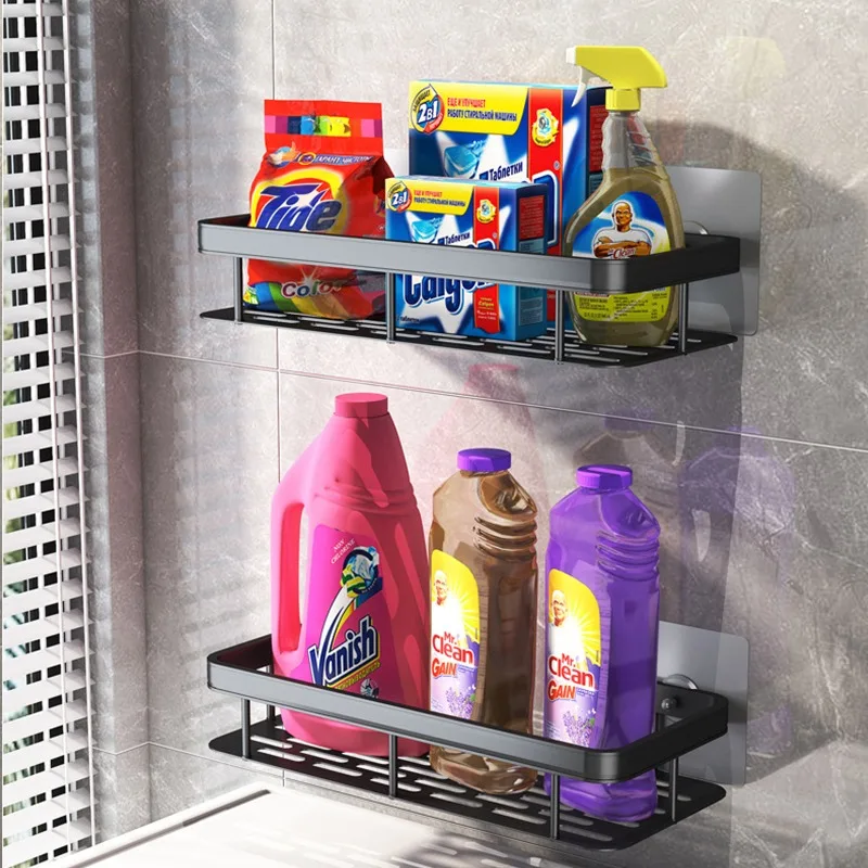 

Bathroom Shelves No-drill Corner Shelf Shower Storage Rack Holder Toilet Organizer Bathroom Accessories полка для ванной