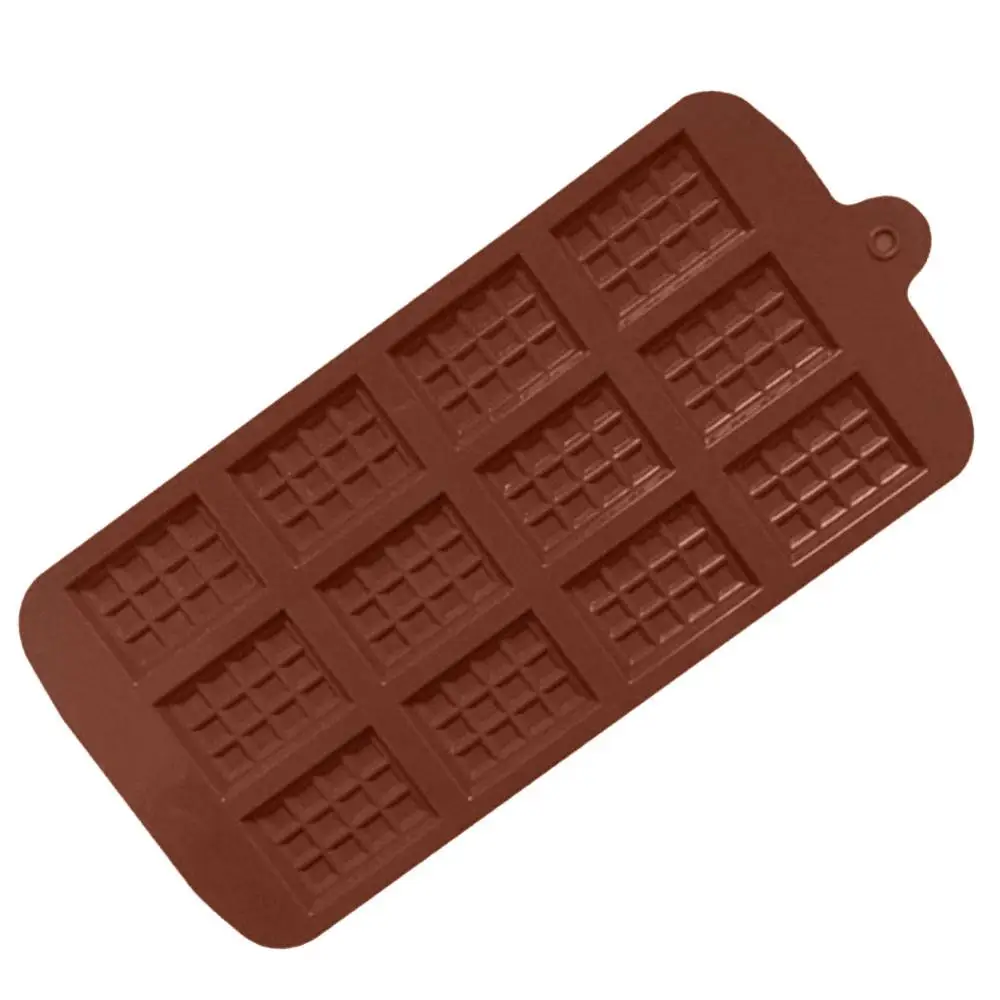

2Pcs 12Grids Chocolate Silicone Mold Fondant Waffles Molds DIY Candy Bar Mould Cake Decoration Tools Kitchen Baking Accessories