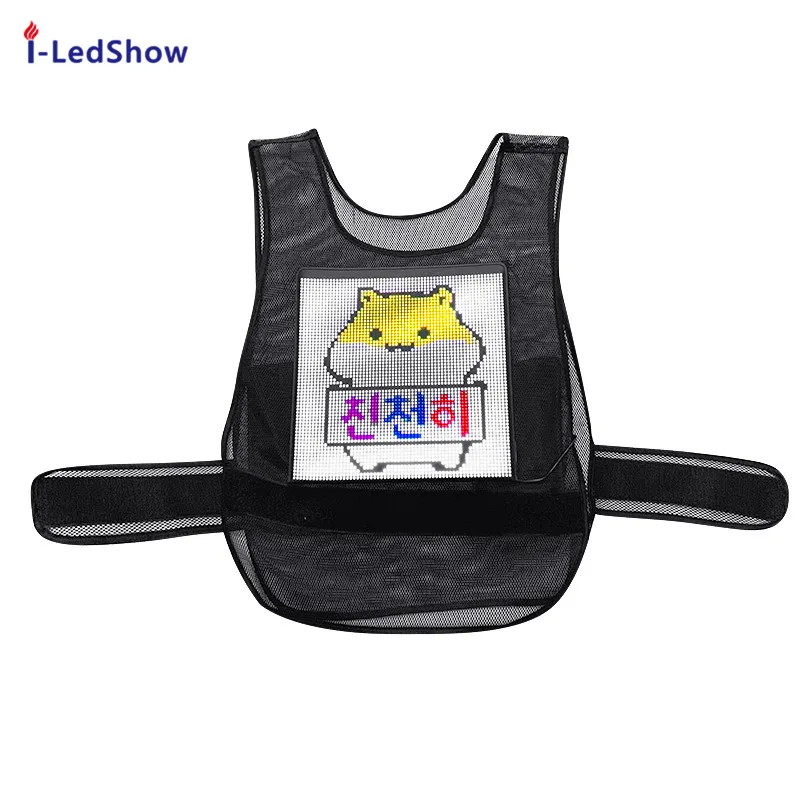 Рекламный светодиодный жилет со светодиодным экраном WIFI Bluetooth управление через