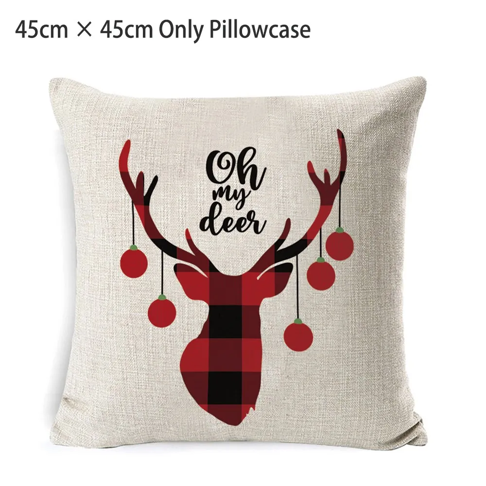 

Christmas Decoration Cover 45x45cm Pillowcase Sofa Cushions Home Decor Christmas Ornament Xmas Gift Happy New Year 2022