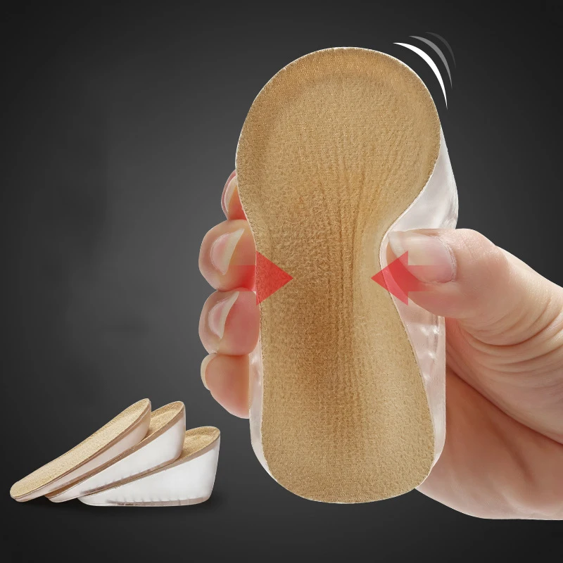 1 пара увеличивающие рост стельки с эффектом памяти подъемными вставками унисекс