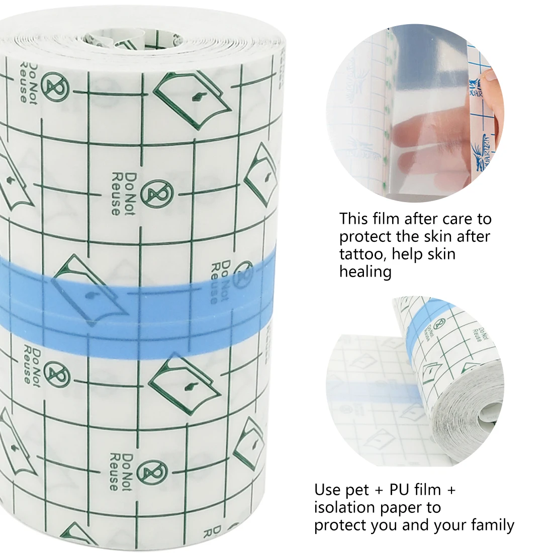 

10m Tattoo Film Aftercare Tattoo Protective Film Waterproof Skin Healing Tattoo Adhesive Bandages Repair Tattoo Accessories