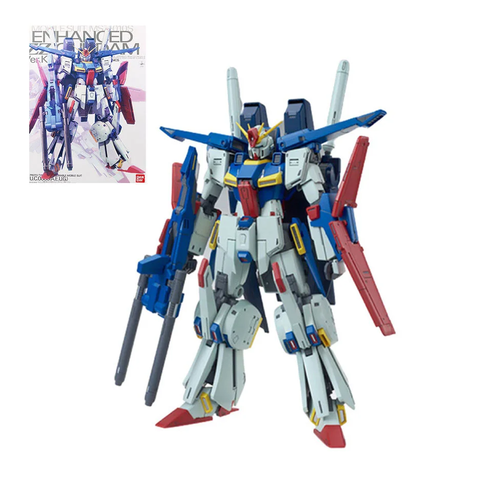 

BANDAI PB Limited Enhanced ZZ Gundam MG 1/100 Ka Ver. Model Kids Assemble Toy Robot Anime Action Figure Collections Puzzle Gifts