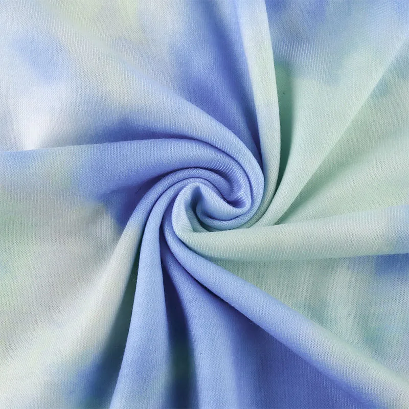 Женская Базовая футболка с принтом в виде галстука и красителя комплект из двух