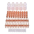 Набор наконечников для плазменного резака, комплект сменных насадок для плазменного резака, 100 шт., PT-31, 40 А, подходит для LG-40 CUT-40