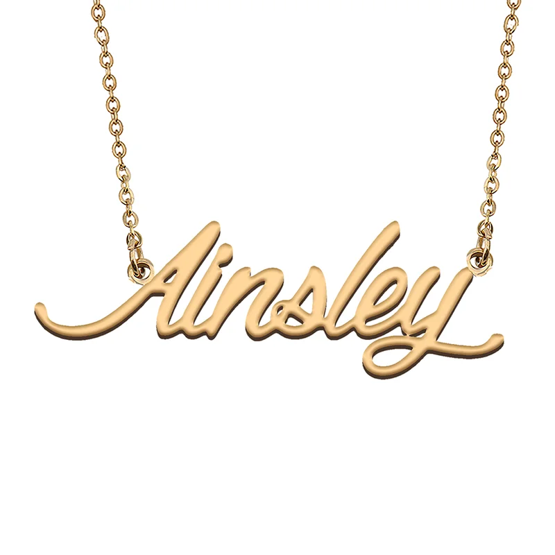 

Ainsley Custom Name Necklace Customized Pendant Choker Personalized Jewelry Gift for Women Girls Friend Christmas Present