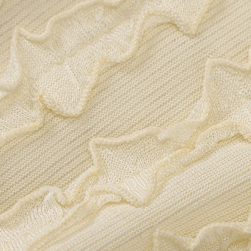 Женский топ с лямкой на шее оборками и открытой спиной | Женская одежда