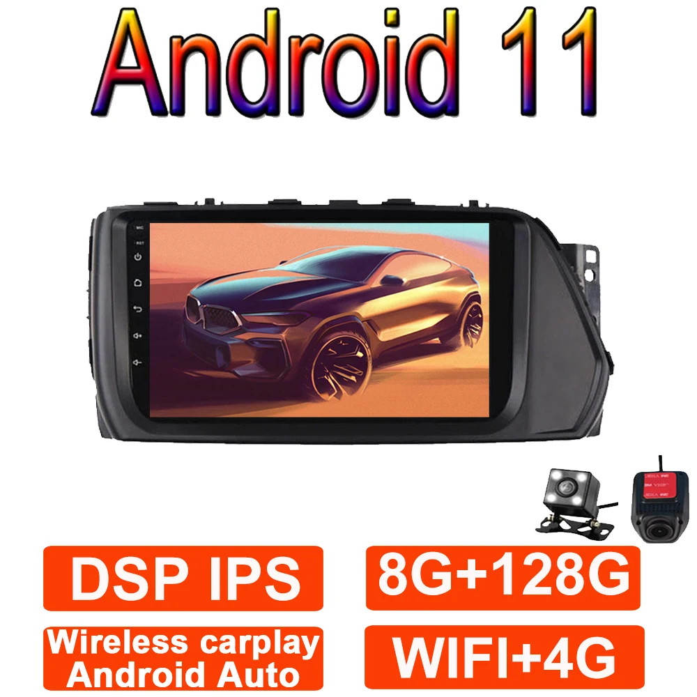 

9" Car Radio For Hyundai Verna 2017 Android 11 Stereo Multimedia Video Player GPS Navigation DSP IPS Carplay Autoradio Bluetooth