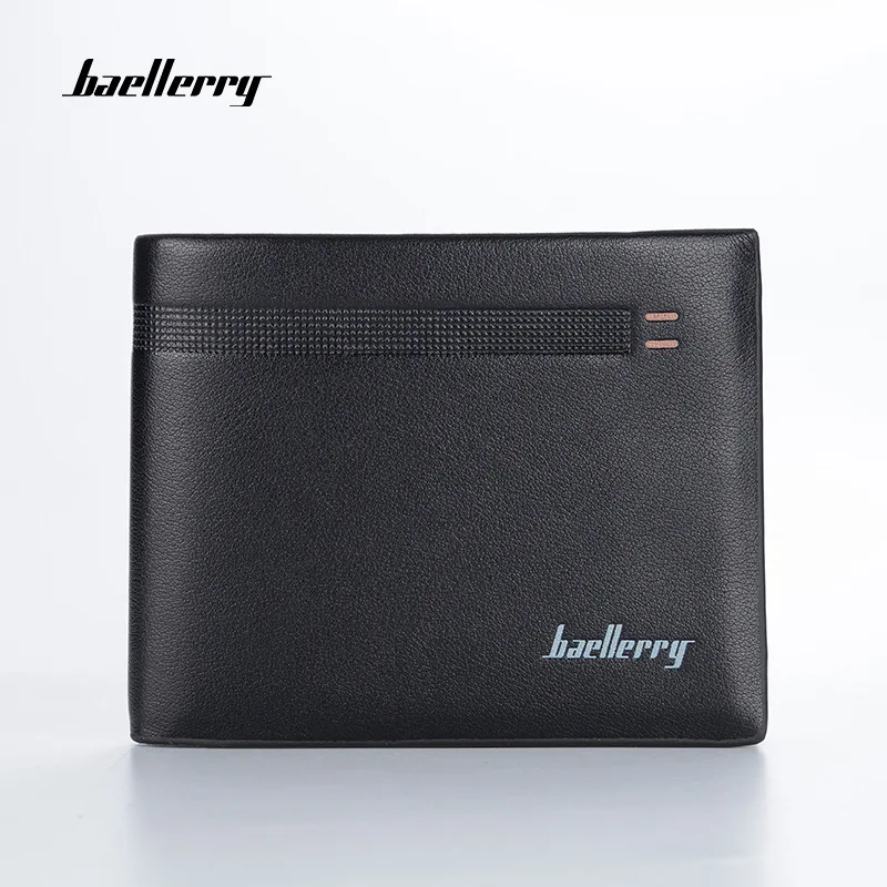 

Wholesale Baellerry Short Vintage Man Wallet Leather with Coin Pocket Zipper Male Hasp Clutch 50PCS/lot