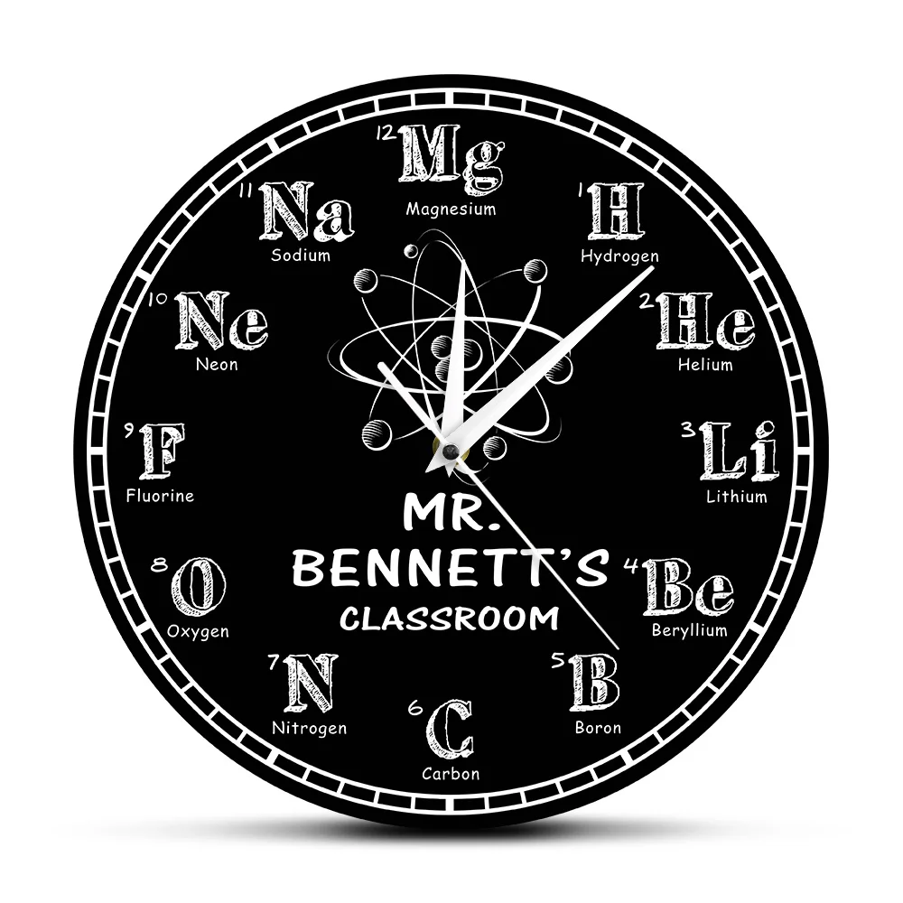 Настенные часы с химическими символами электронные настольные химия