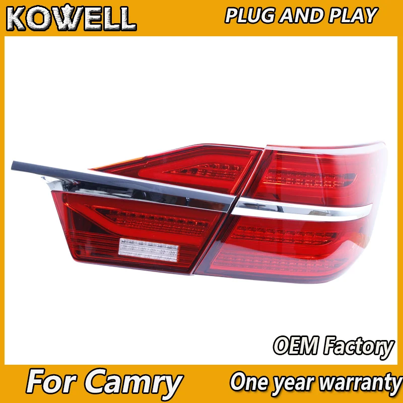 

KOWELL Car Styling for Tail Lights 2015 2016 2017 Toyota Camry V55 LED Rear Light Fog light Rear Lamp DRL Brake+Park+Signal