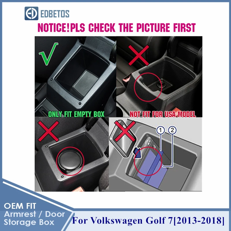 Подлокотник коробка для Volkswagen Golf 7 центральный подлокотник хранения Контейнер