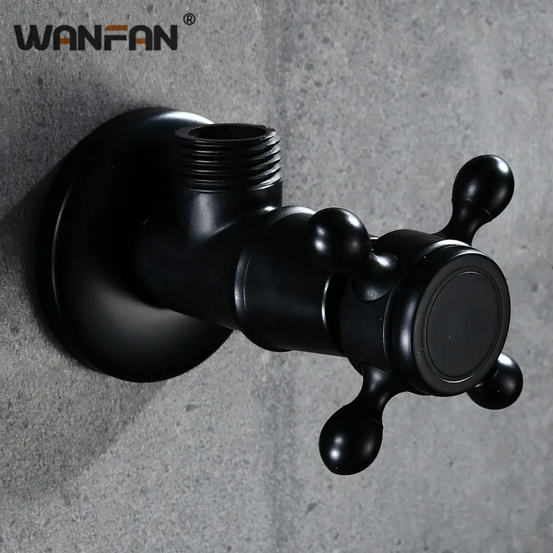 Однотонный латунный черный угловой клапан сменные детали античный для унитаза