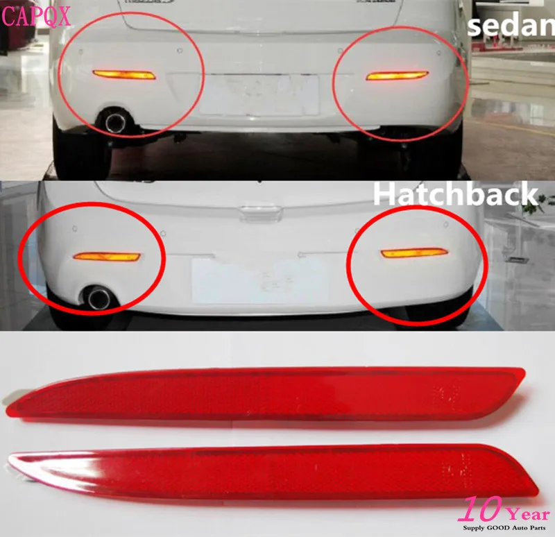 Задние отражатели CAPQX 2 шт. лампы для освесветильник нового MAZDA 3 M3 2011 2012 2013 2014 2015