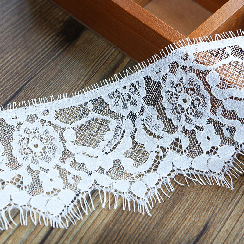 9 см 3 ярда модная Высококачественная белая кружевная отделка для ресниц ручной