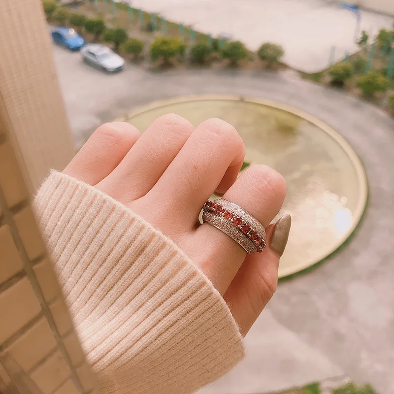 Женское кольцо с бриллиантами 925 пробы anillos серебряное поворотом вечерние кольца