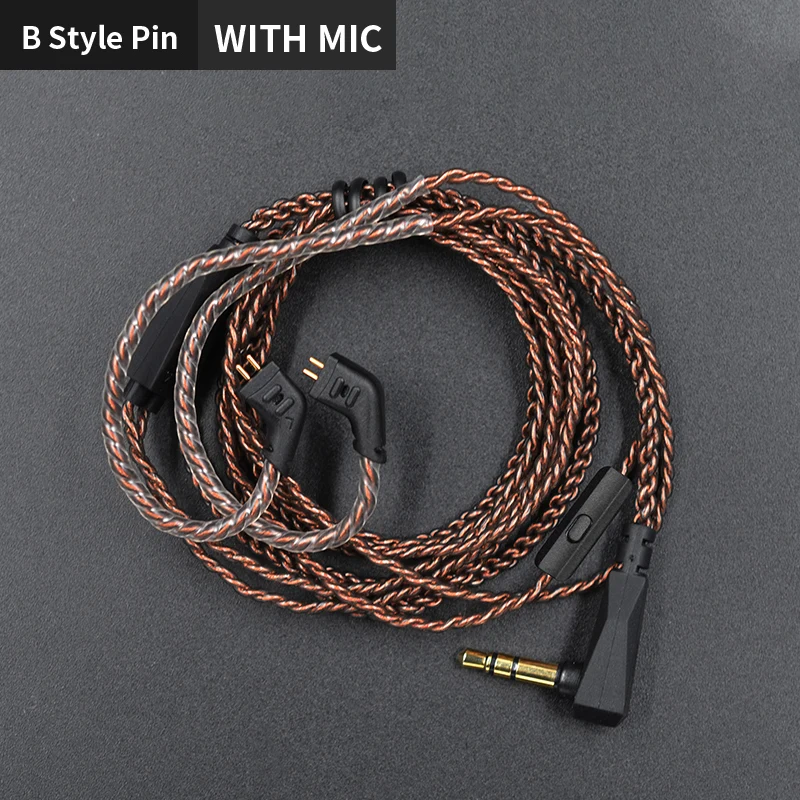 Наушники KZ ZSX ZST ZSN ZS10 Pro ZS3 ZS6 AS16 AS12 кабель для микрофона 2 контактный Улучшенный