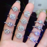 kjjeaxcmy boutique jewelry 925 sterling silver 1 0 carat mosamo diamond ring in for women