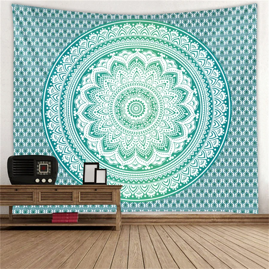 Индийский ковер &quotмандала&quot настенный гобелен хиппи богемное психоделические