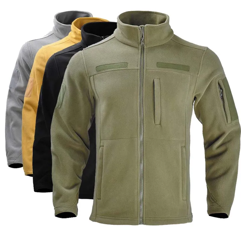 

Men Thermal Fleece US Military Tactical Jacket Outdoors Coat Hiking Hunting Combat Camping Army Soft Shell 950g Super Thick 2021