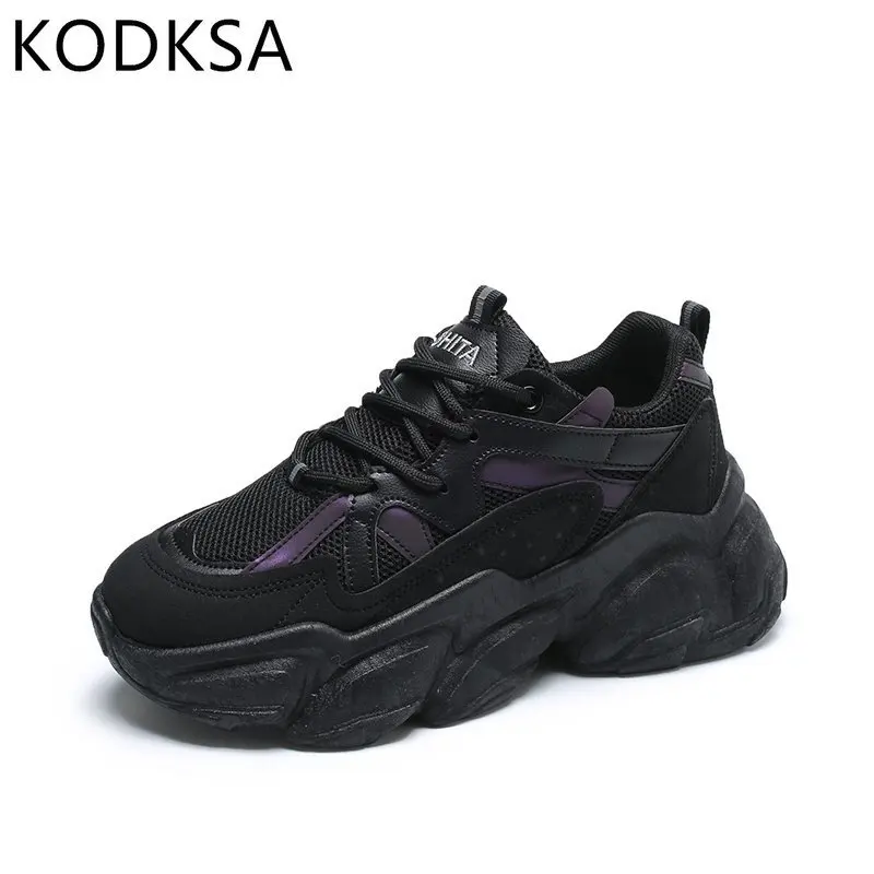 

New Arrival Women's Spring,Summer Platform Sneakers, ,Gray,Black Rubber Sole Shoes.Running Tennis Shoes for Hiking, Casual Shoes