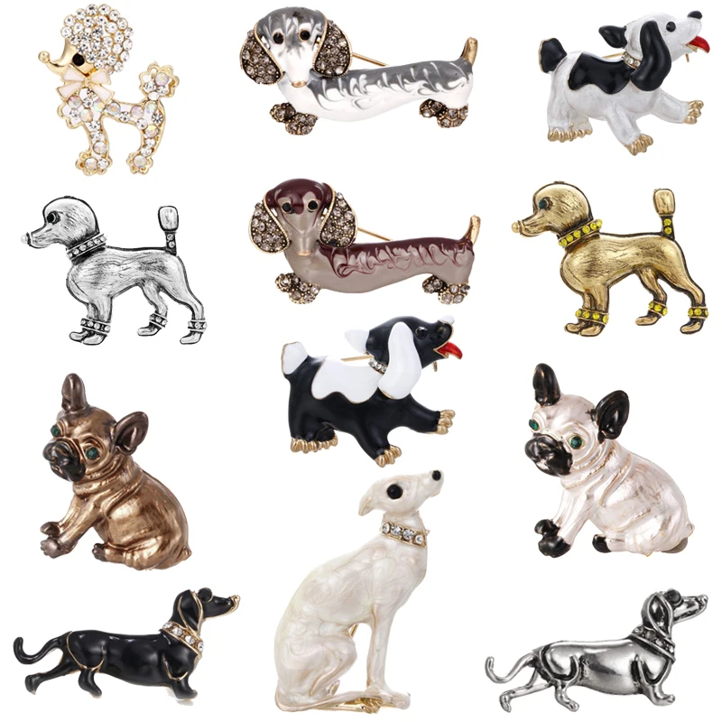 Зодиака мультфильм животное Броши для женщин милая собака брошь любителей унисекс ювелирные подарки значки аниме
