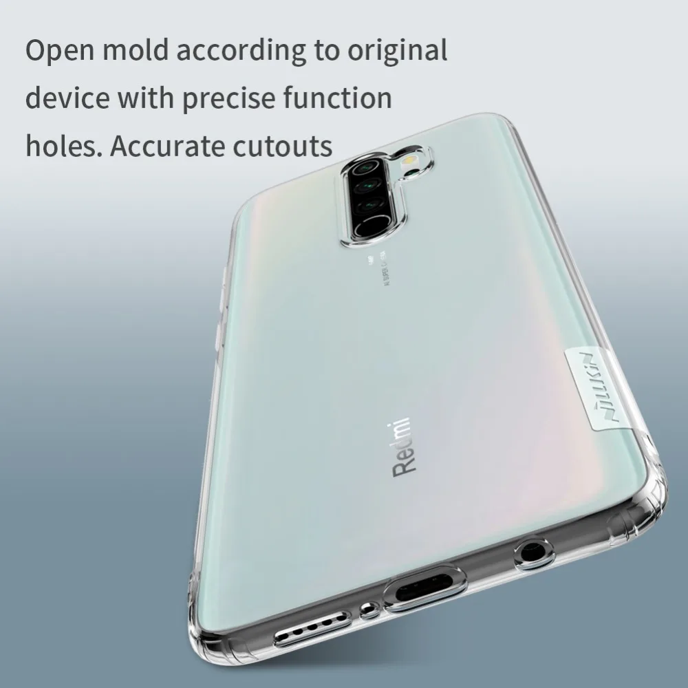 Прозрачный чехол для xiaomi redmi note 8 pro NILLKIN Nature TPU Прозрачная мягкая задняя крышка redmi note 8 pro Чехол в подарок держатель для телефона
