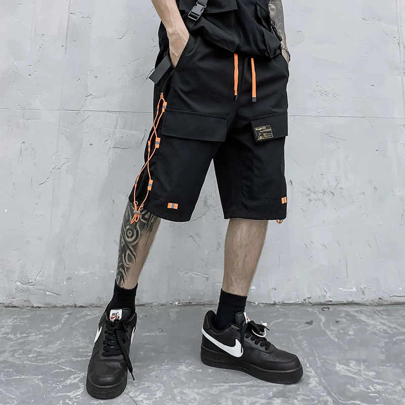 

Men Cargo Shorts Straight Loose Fashion 2021 Summer Male Short Trousers Hip Hop Streetwear Men Clothing Bermuda Masculina