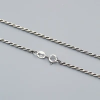 miqiao 925 sterling silver rope chain thai silver long 45 50 54 58 cm wide 1 0 1 3 1 5 mm necklace fashion all match accessories
