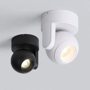 Приглушаемые антибликовые светодиодные потолочные светильники COB, поверхностное крепление 7W12W, AC85-265V Угловое комнатное освещение для спальни, кухни