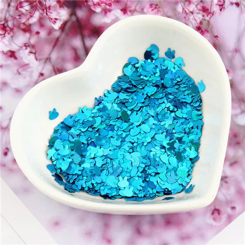 laser blue Rabbit Ультратонкий кролик, блестки, дельфин, морская черепаха, ПЭТ, пайетки, лазерные блестки для ногтей, рукоделие, Свадебный декор, конфетти, 8 г - Цвет: laser blue Rabbit